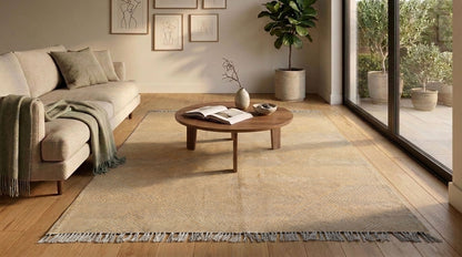 Moroccan Zanafi Wool Rug – Handwoven Flatweave Geometric, 205 x 152 cm / 6.7 x 5 ft