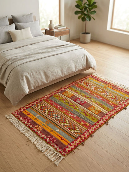 Moroccan Berber Wool Rug – Handwoven & Hand-Knotted Glaoui, 260 x 155 cm / 8.5 x 5.1 ft
