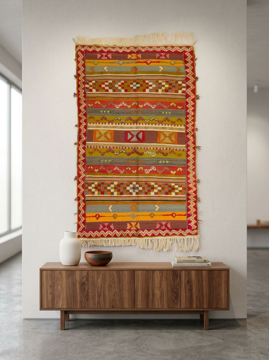 Moroccan Berber Wool Rug – Handwoven & Hand-Knotted Glaoui, 260 x 155 cm / 8.5 x 5.1 ft