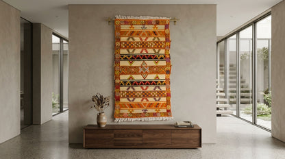 Moroccan Berber Wool Rug – Handwoven & Hand-Knotted Glaoui, 260 x 140 cm / 8.5 x 4.6 ft
