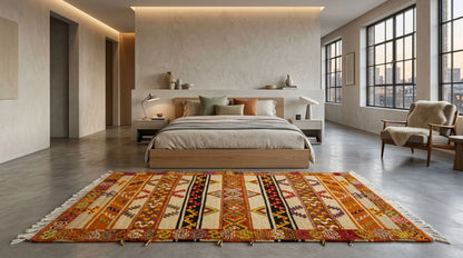 Moroccan Berber Wool Rug – Handwoven & Hand-Knotted Glaoui, 260 x 140 cm / 8.5 x 4.6 ft
