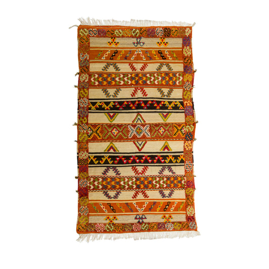 Moroccan Berber Wool Rug – Handwoven & Hand-Knotted Glaoui, 260 x 140 cm / 8.5 x 4.6 ft
