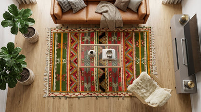 Moroccan Berber Wool Rug – Handwoven & Hand-Knotted Glaoui, 250 x 150 cm / 8.2 x 5 ft