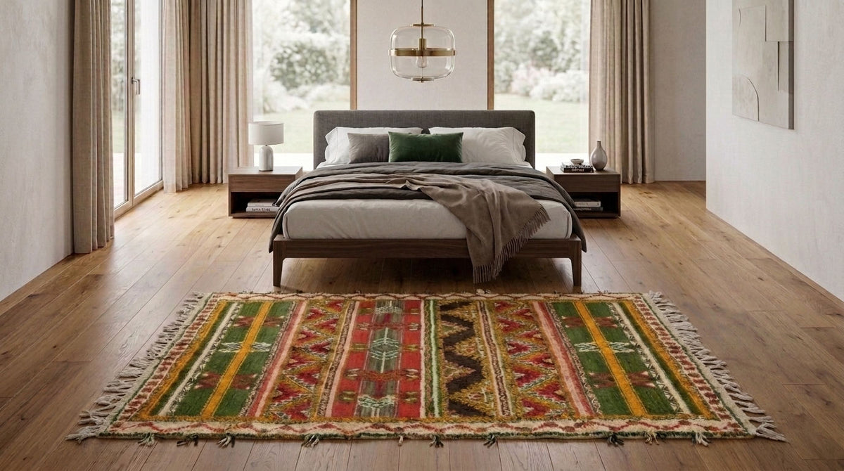 Moroccan Berber Wool Rug – Handwoven & Hand-Knotted Glaoui, 250 x 150 cm / 8.2 x 5 ft