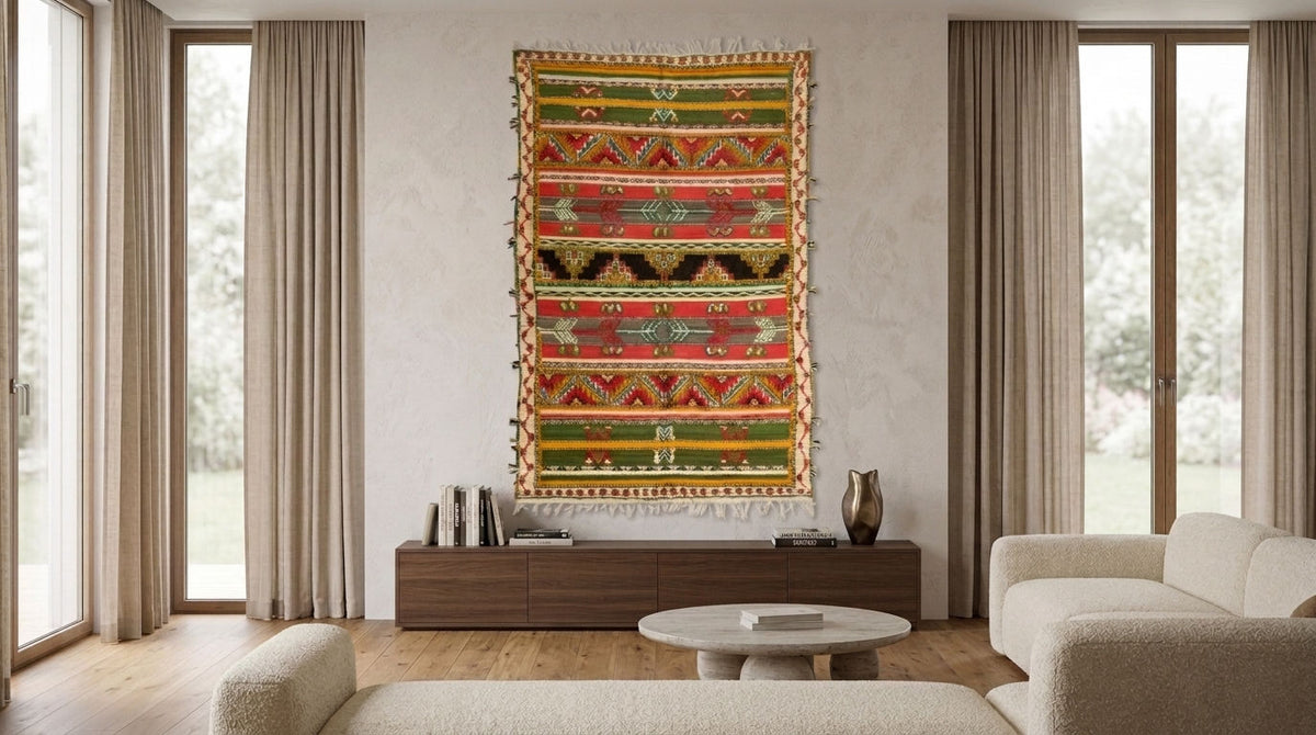 Moroccan Berber Wool Rug – Handwoven & Hand-Knotted Glaoui, 250 x 150 cm / 8.2 x 5 ft
