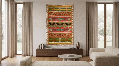 Moroccan Berber Wool Rug – Handwoven & Hand-Knotted Glaoui, 250 x 150 cm / 8.2 x 5 ft