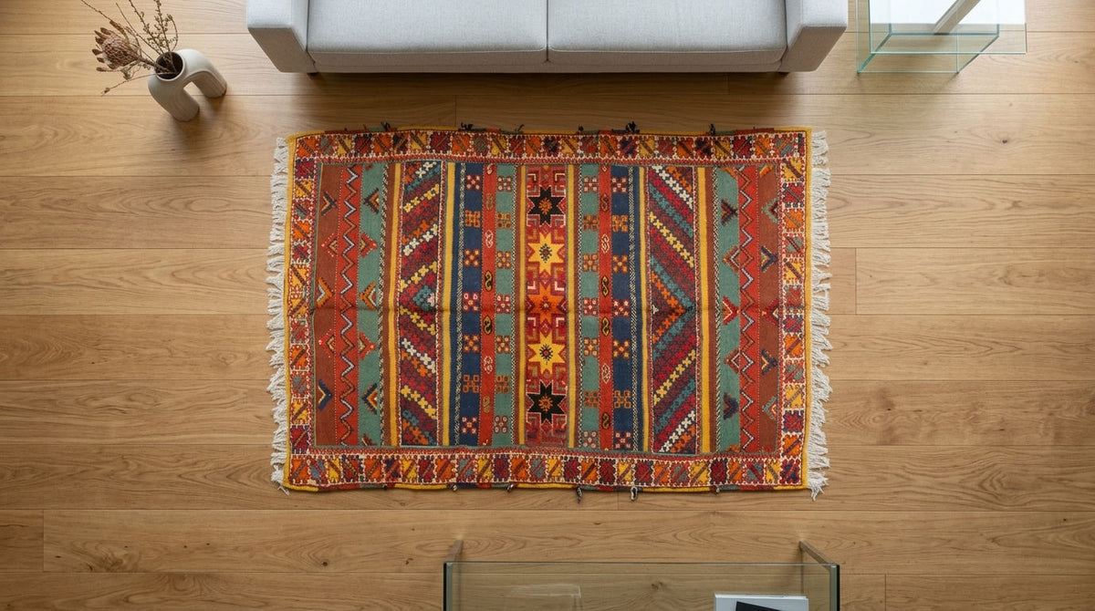 Moroccan Berber Wool Rug – Handwoven & Hand-Knotted Glaoui, 250 x 156 cm / 8.2 x 5 ft