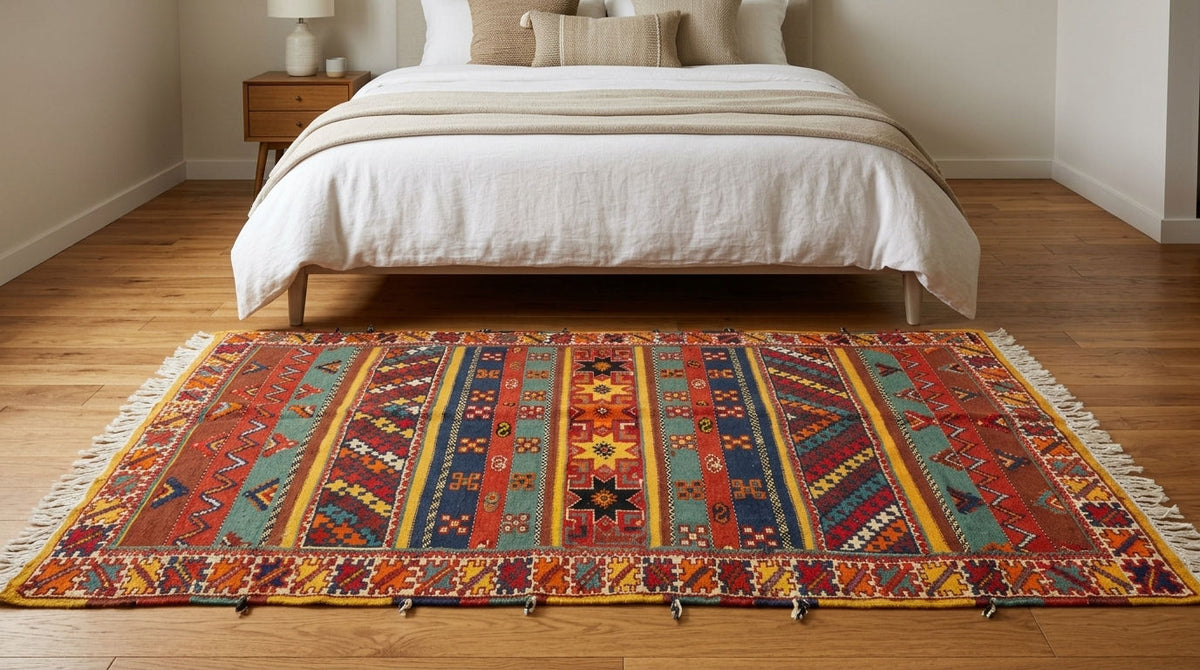 Moroccan Berber Wool Rug – Handwoven & Hand-Knotted Glaoui, 250 x 156 cm / 8.2 x 5 ft