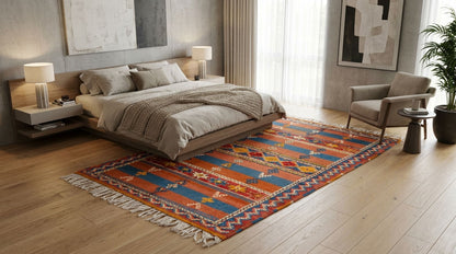 Moroccan Berber Wool Rug – Handwoven & Hand-Knotted Glaoui, 255 x 156 cm / 8.4 x 5.1 ft