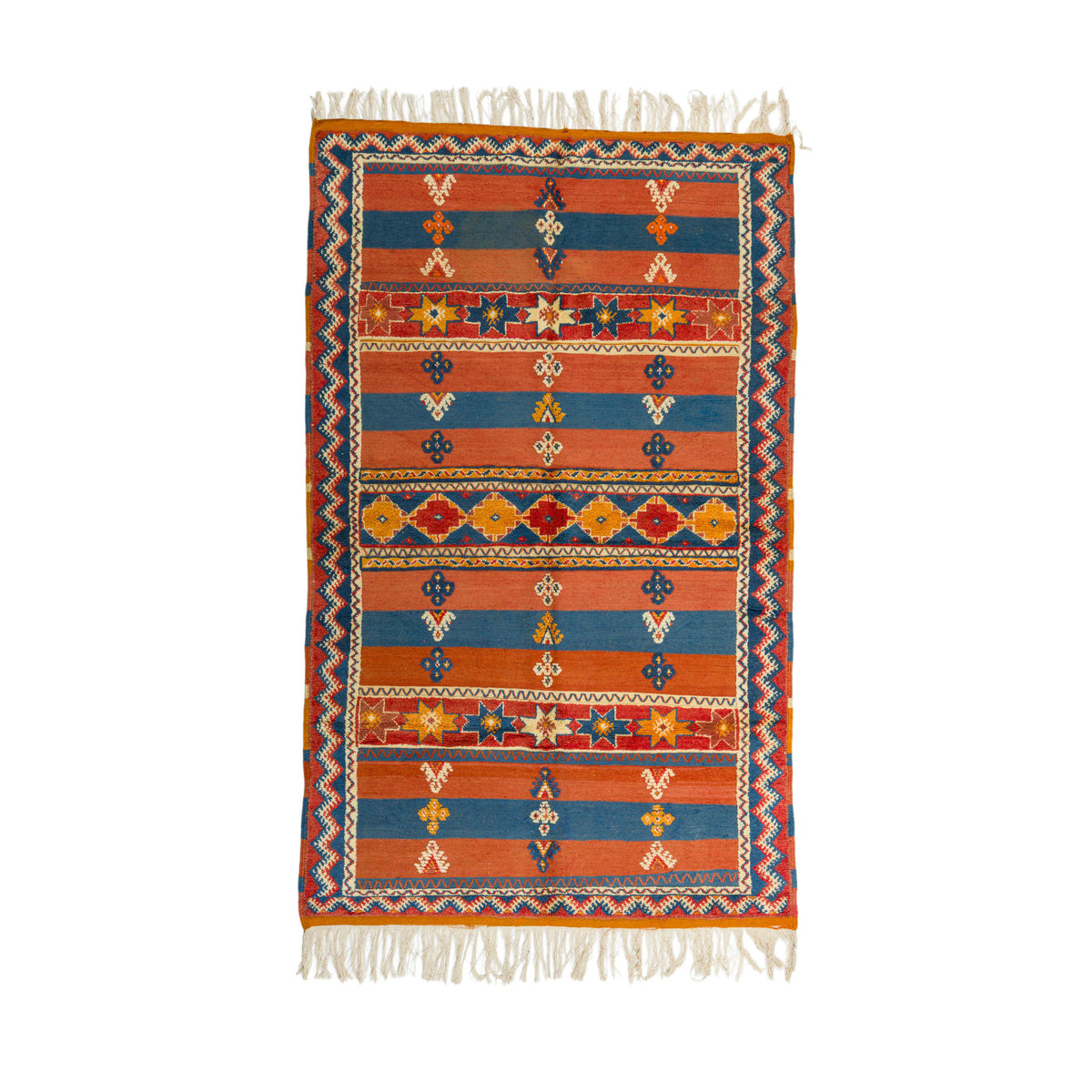 Moroccan Berber Wool Rug – Handwoven & Hand-Knotted Glaoui, 255 x 156 cm / 8.4 x 5.1 ft