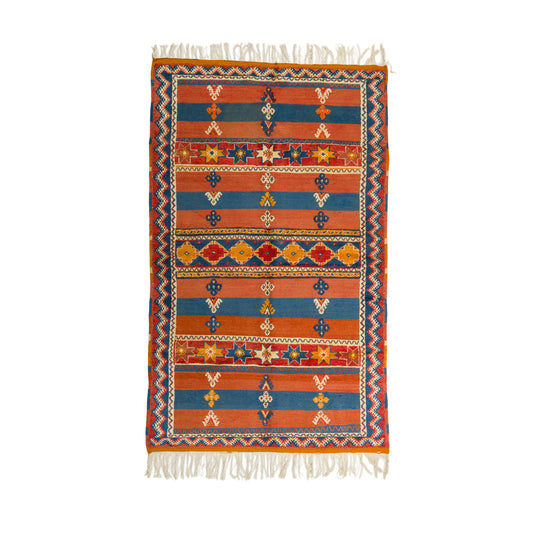 Moroccan Berber Wool Rug – Handwoven & Hand-Knotted Glaoui, 255 x 156 cm / 8.4 x 5.1 ft
