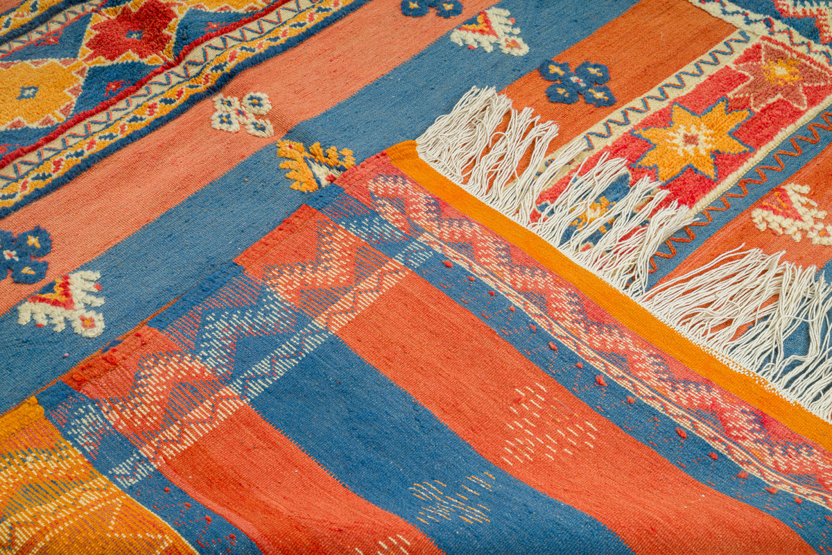 Moroccan Berber Wool Rug – Handwoven & Hand-Knotted Glaoui, 255 x 156 cm / 8.4 x 5.1 ft