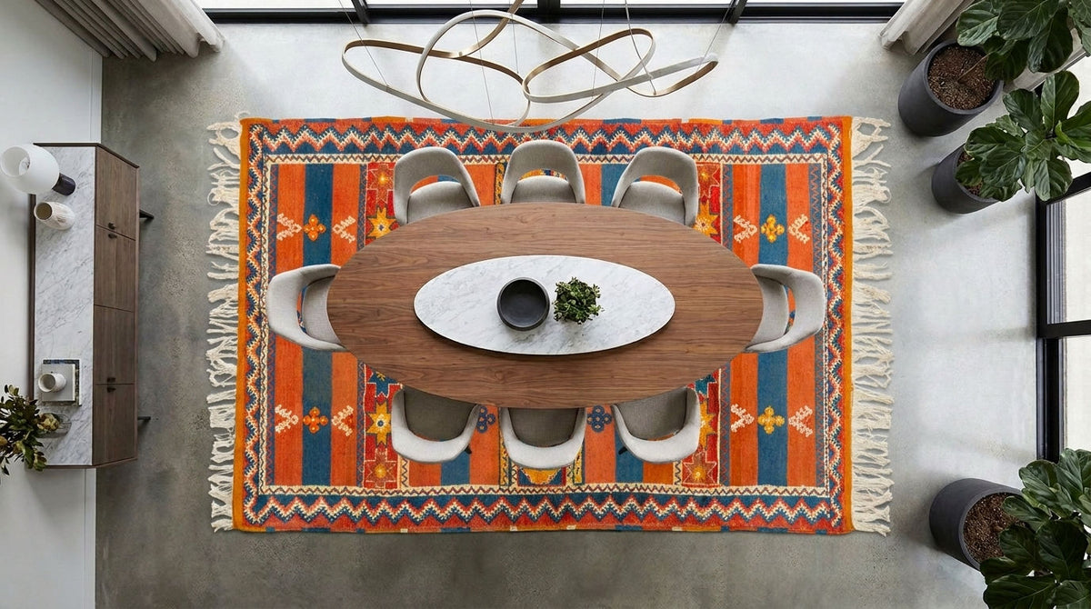 Moroccan Berber Wool Rug – Handwoven & Hand-Knotted Glaoui, 255 x 156 cm / 8.4 x 5.1 ft
