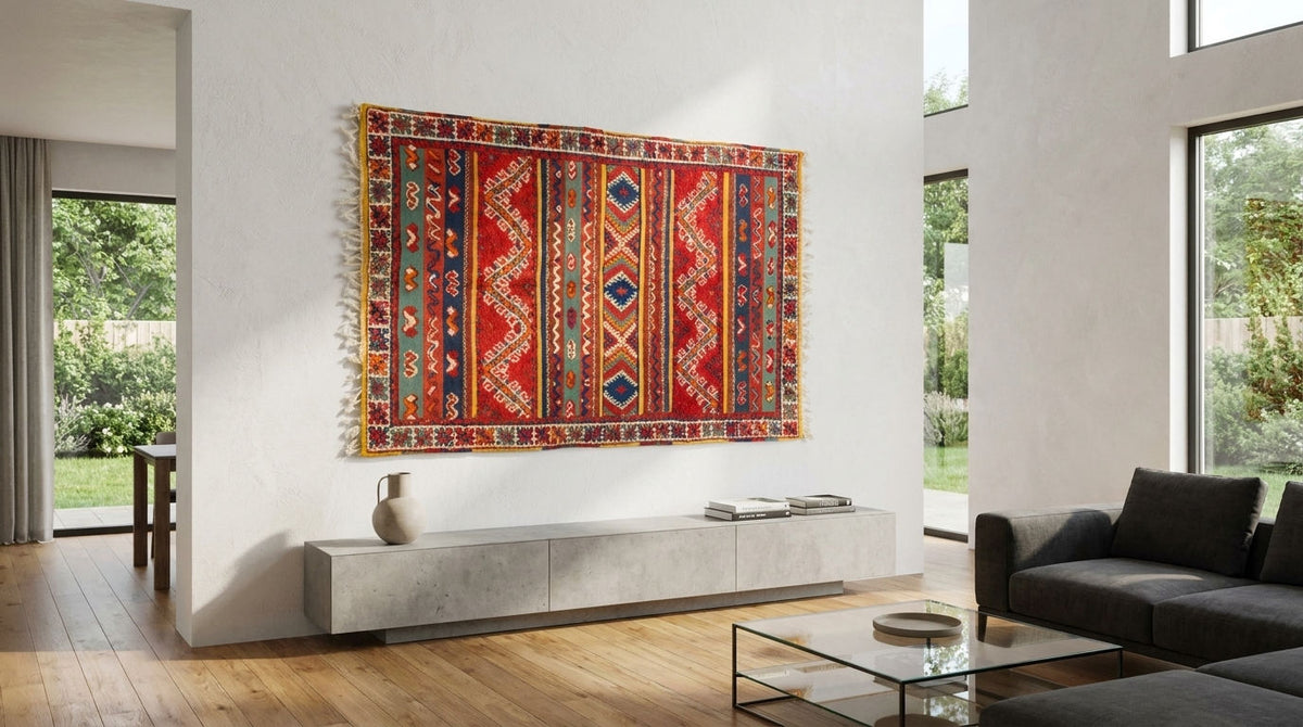 Moroccan Berber Wool Rug – Handwoven & Hand-Knotted Glaoui, 274 x 153 cm / 9 x 5 ft