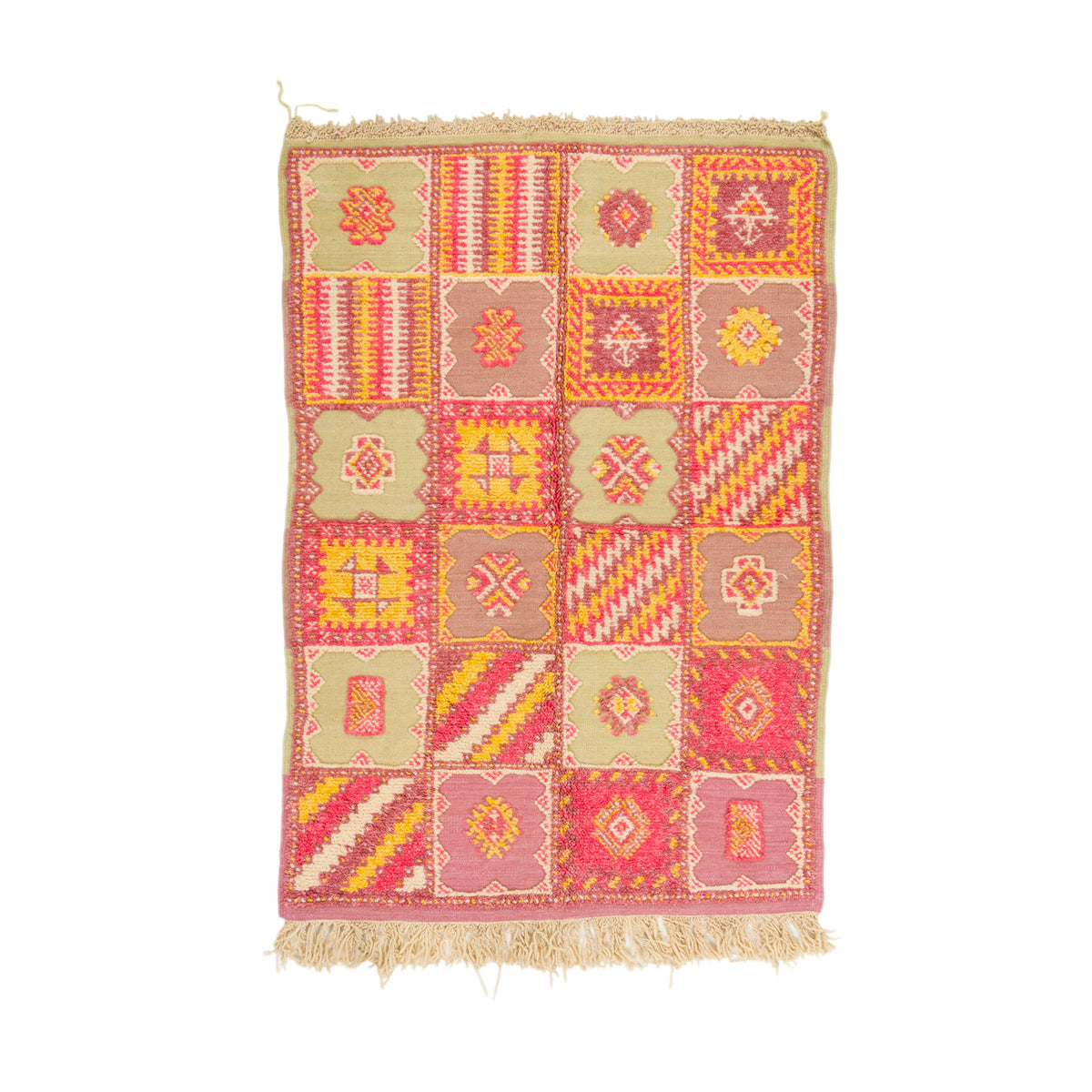 Moroccan Berber Wool Rug – Handwoven & Hand-Knotted, 160 x 100 cm / 5.2 x 3.3 ft