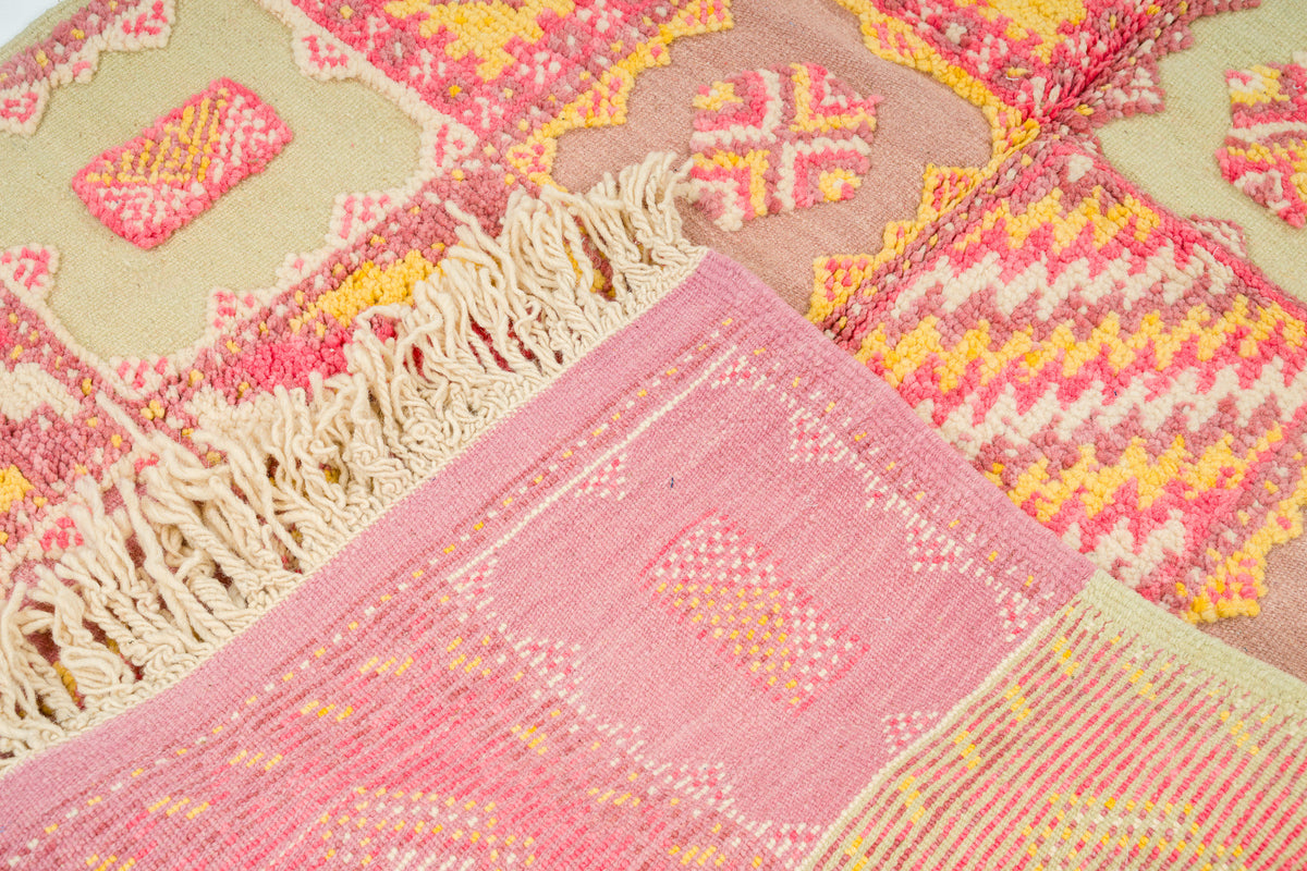 Moroccan Berber Wool Rug – Handwoven & Hand-Knotted, 160 x 100 cm / 5.2 x 3.3 ft