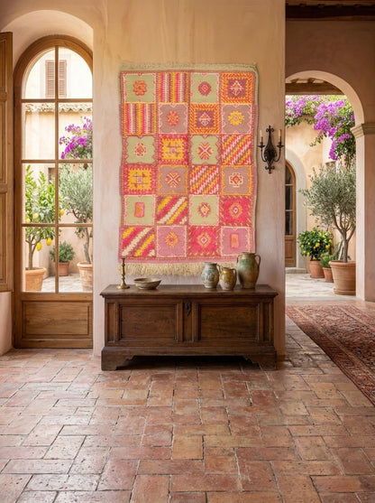 Moroccan Berber Wool Rug – Handwoven & Hand-Knotted, 160 x 100 cm / 5.2 x 3.3 ft