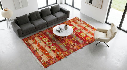 Moroccan Berber Wool Rug – Handwoven & Hand-Knotted Glaoui, 252 x 142 cm / 8.3 x 4.7 ft