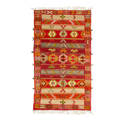 Moroccan Berber Wool Rug – Handwoven & Hand-Knotted Glaoui, 252 x 142 cm / 8.3 x 4.7 ft