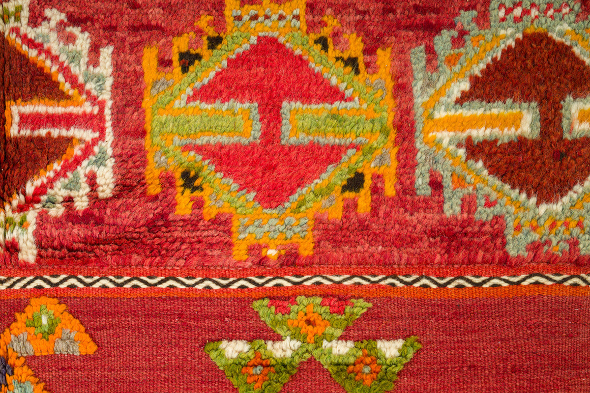Moroccan Berber Wool Rug – Handwoven & Hand-Knotted Glaoui, 252 x 142 cm / 8.3 x 4.7 ft