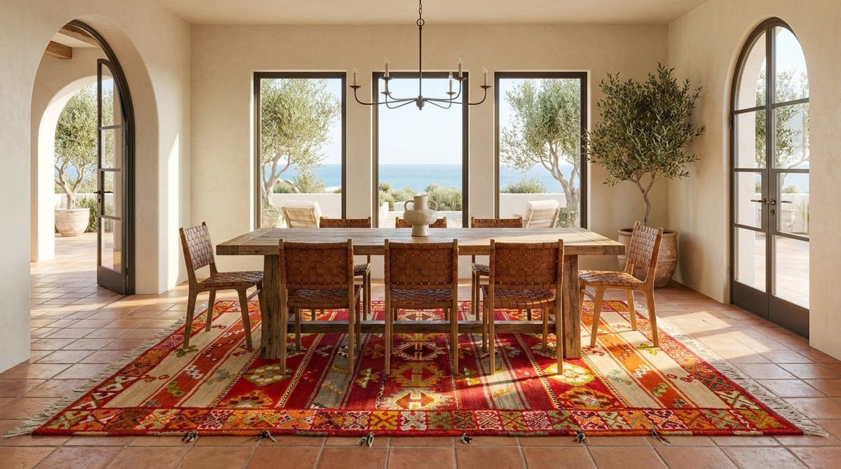 Moroccan Berber Wool Rug – Handwoven & Hand-Knotted Glaoui, 252 x 142 cm / 8.3 x 4.7 ft