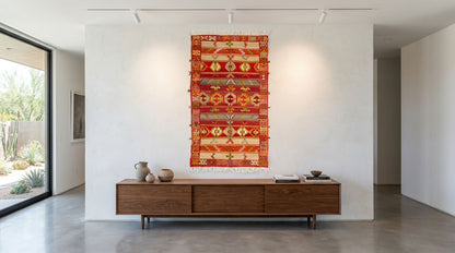 Moroccan Berber Wool Rug – Handwoven & Hand-Knotted Glaoui, 252 x 142 cm / 8.3 x 4.7 ft