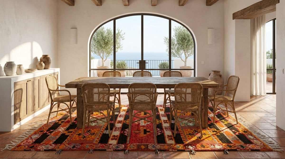 Moroccan Berber Wool Rug – Handwoven & Hand-Knotted Glaoui, 267 x 148 cm / 8.8 x 4.9 ft