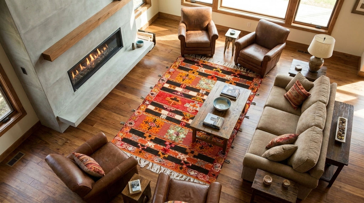Moroccan Berber Wool Rug – Handwoven & Hand-Knotted Glaoui, 267 x 148 cm / 8.8 x 4.9 ft