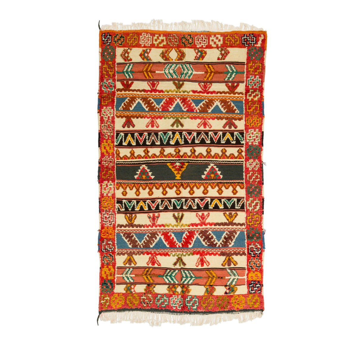 Moroccan Berber Wool Rug – Handwoven & Hand-Knotted Glaoui, 240 x 142 cm / 7.9 x 4.7 ft