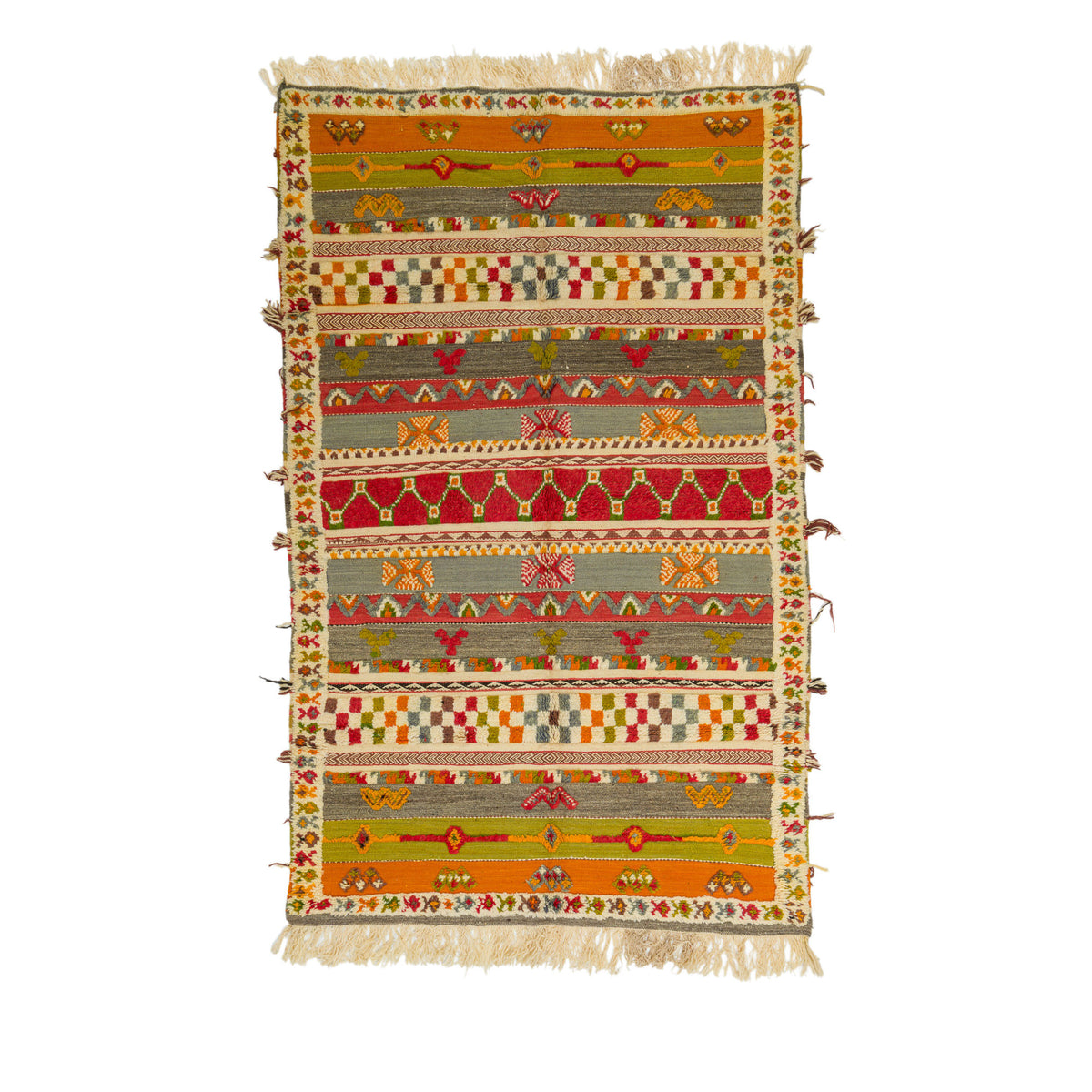 Moroccan Berber Wool Rug – Handwoven & Hand-Knotted Glaoui, 255 x 158 cm / 8.4 x 5.2 ft