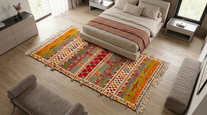 Moroccan Berber Wool Rug – Handwoven & Hand-Knotted Glaoui, 255 x 158 cm / 8.4 x 5.2 ft