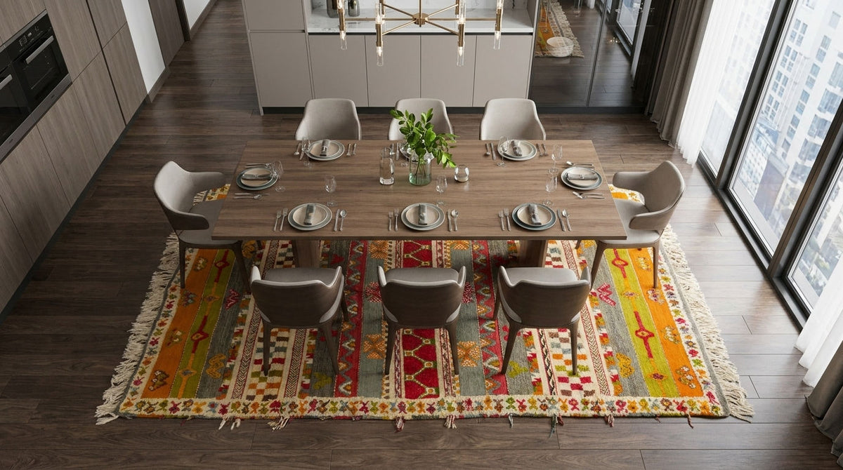 Moroccan Berber Wool Rug – Handwoven & Hand-Knotted Glaoui, 255 x 158 cm / 8.4 x 5.2 ft