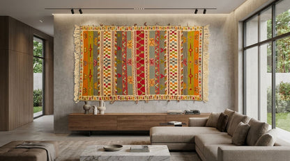 Moroccan Berber Wool Rug – Handwoven & Hand-Knotted Glaoui, 255 x 158 cm / 8.4 x 5.2 ft