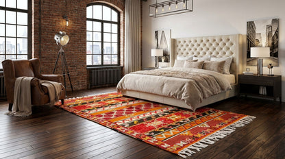 Moroccan Berber Wool Rug – Handwoven & Hand-Knotted Glaoui, 260 x 150 cm / 8.5 x 4.9 ft