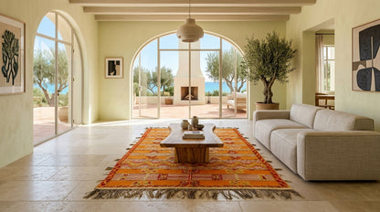 Moroccan Berber Wool Rug – Handwoven & Hand-Knotted Glaoui, 212 x 137 cm / 7 x 4.5 ft