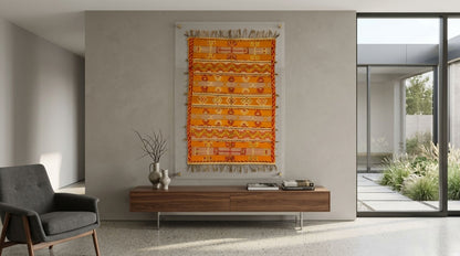 Moroccan Berber Wool Rug – Handwoven & Hand-Knotted Glaoui, 212 x 137 cm / 7 x 4.5 ft