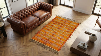 Moroccan Berber Wool Rug – Handwoven & Hand-Knotted Glaoui, 212 x 137 cm / 7 x 4.5 ft