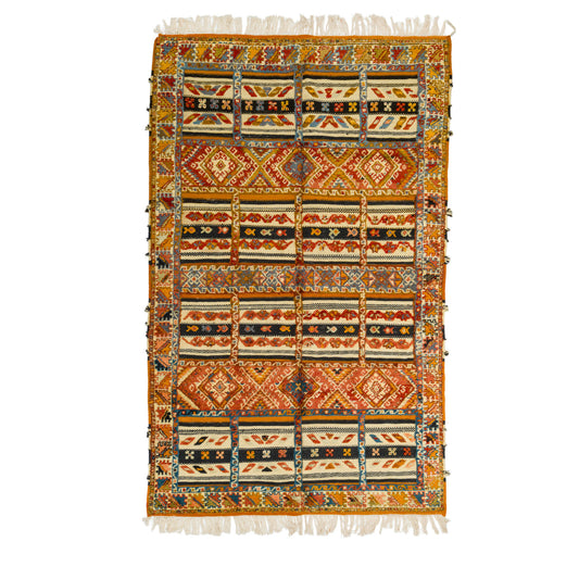 Moroccan Berber Wool Rug – Handwoven & Hand-Knotted Glaoui, 252 x 156 cm / 8.3 x 5.1 ft