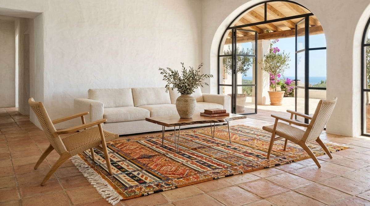 Moroccan Berber Wool Rug – Handwoven & Hand-Knotted Glaoui, 252 x 156 cm / 8.3 x 5.1 ft