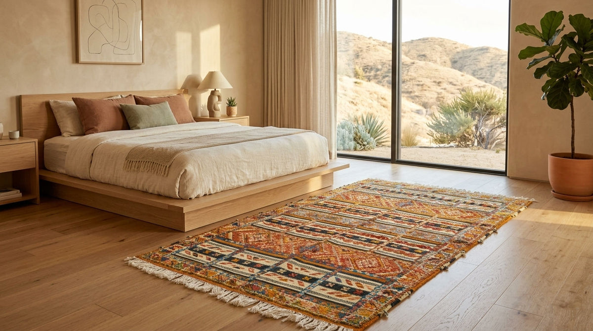 Moroccan Berber Wool Rug – Handwoven & Hand-Knotted Glaoui, 252 x 156 cm / 8.3 x 5.1 ft