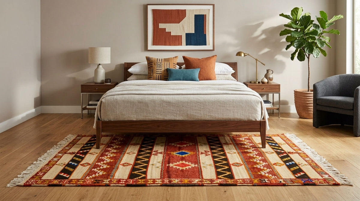 Moroccan Berber Wool Rug – Handwoven & Hand-Knotted Glaoui, 256 x 152 cm / 8.4 x 5 ft