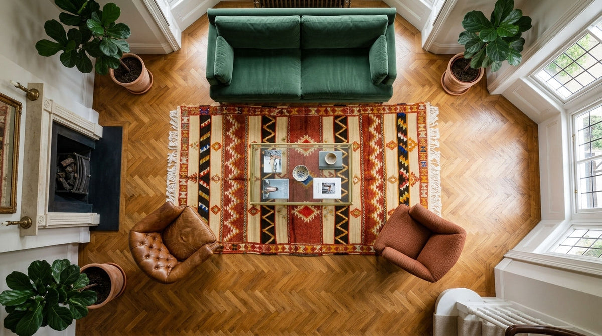 Moroccan Berber Wool Rug – Handwoven & Hand-Knotted Glaoui, 256 x 152 cm / 8.4 x 5 ft