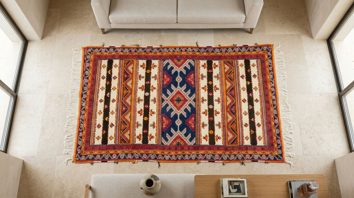 Moroccan Berber Wool Rug – Handwoven & Hand-Knotted Glaoui, 260 x 157 cm / 8.5 x 5.2 ft