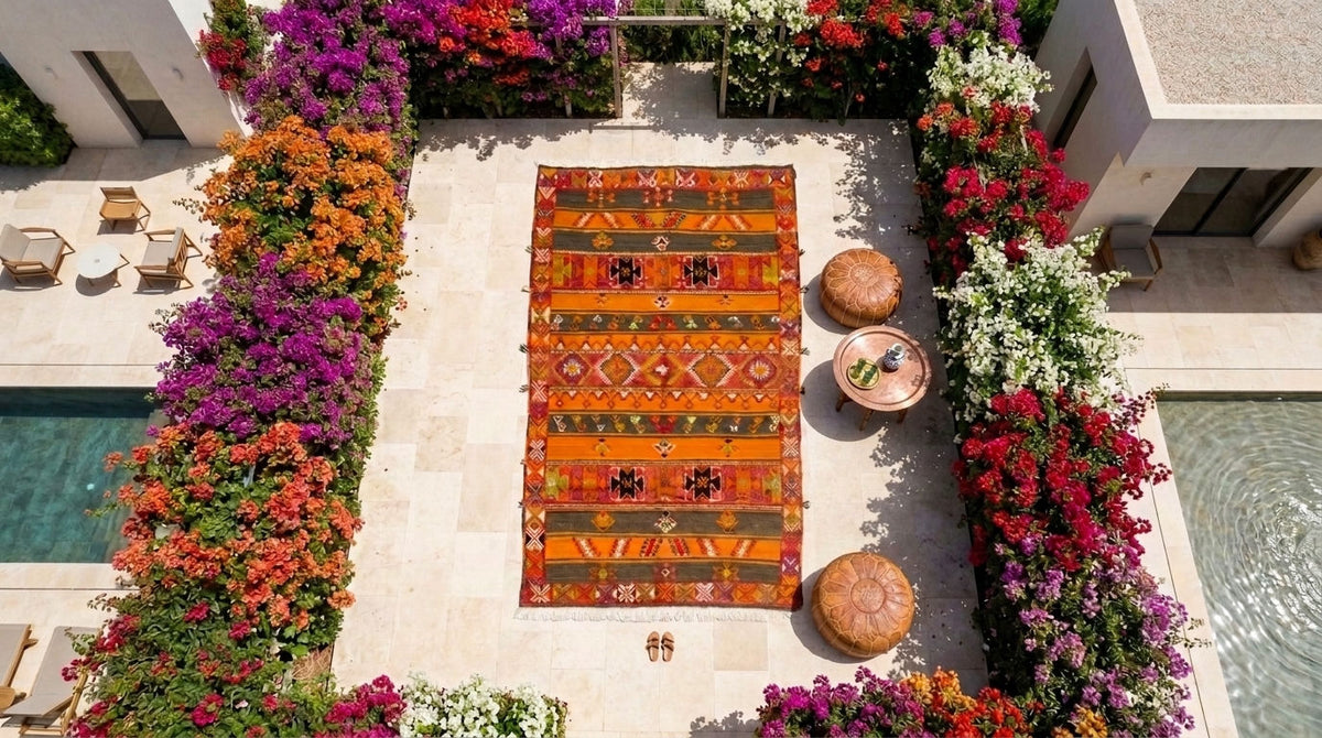 Moroccan Berber Wool Rug – Handwoven & Hand-Knotted Glaoui, 260 x 152 cm / 8.5 x 5 ft
