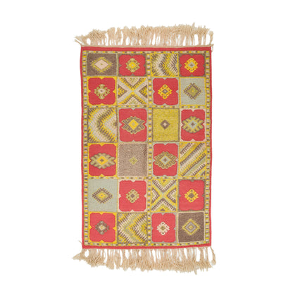 Moroccan Berber Wool Rug – Handwoven & Hand-Knotted, 165 x 106 cm / 5.4 x 3.5 ft