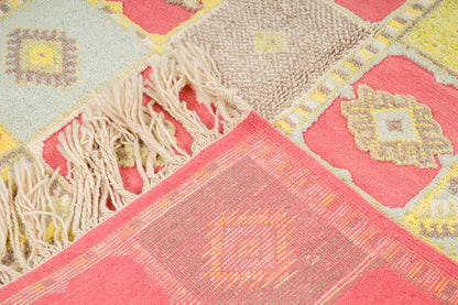 Moroccan Berber Wool Rug – Handwoven & Hand-Knotted, 165 x 106 cm / 5.4 x 3.5 ft