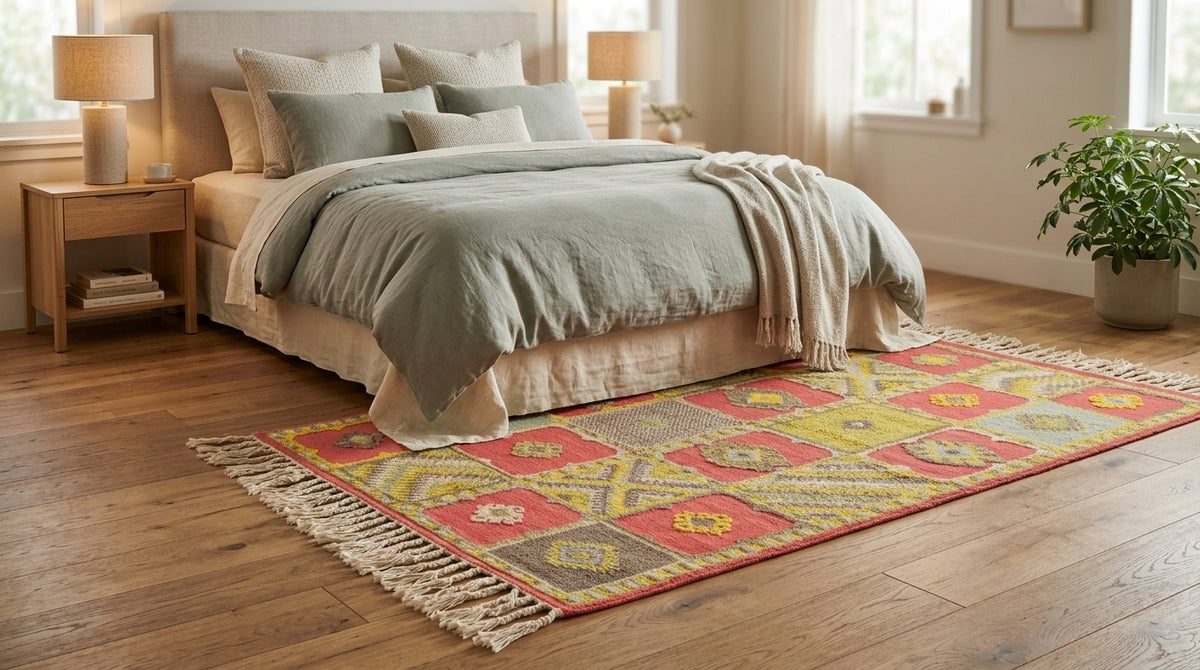 Moroccan Berber Wool Rug – Handwoven & Hand-Knotted, 165 x 106 cm / 5.4 x 3.5 ft