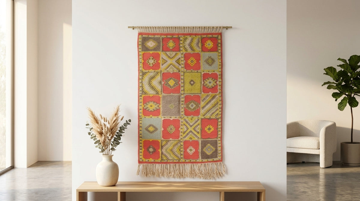 Moroccan Berber Wool Rug – Handwoven & Hand-Knotted, 165 x 106 cm / 5.4 x 3.5 ft