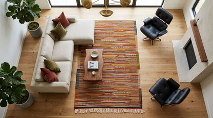 Moroccan Berber Wool Rug – Handwoven Reversible Taznakht Kilim, 246 x 156 cm / 8.1 x 5.1 ft