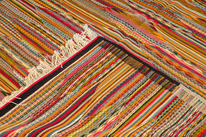Moroccan Berber Wool Rug – Handwoven Reversible Taznakht Kilim, 246 x 156 cm / 8.1 x 5.1 ft
